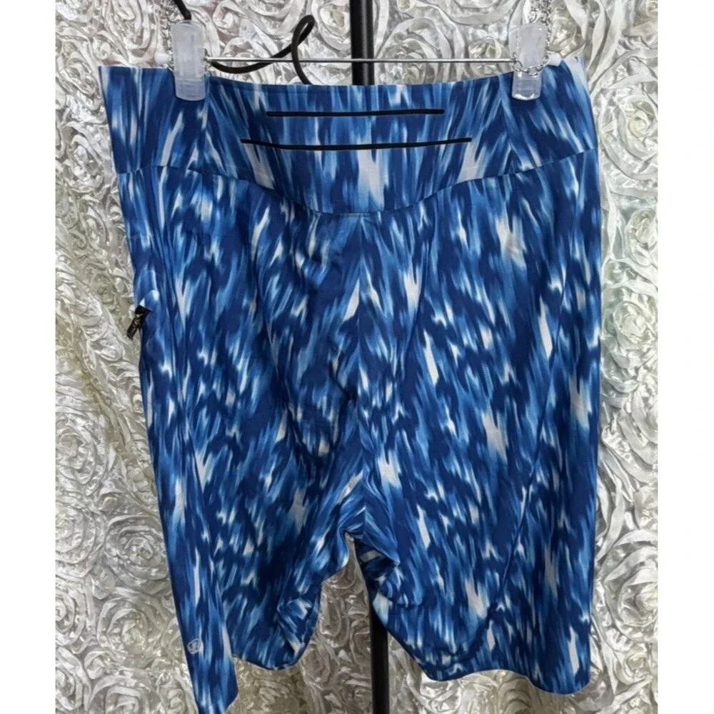 Lululemon Board/Swim Shorts Mens Sz 32 Blue Current State Drawstring Zip Pocket